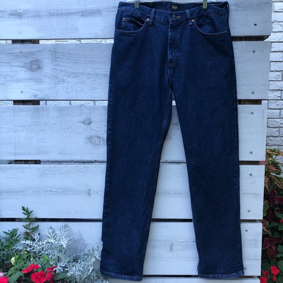 Lee Mens Regular Fit Medium Wash Jeans Classic Minimalist Cowboy Western Country - Picture 1 of 16